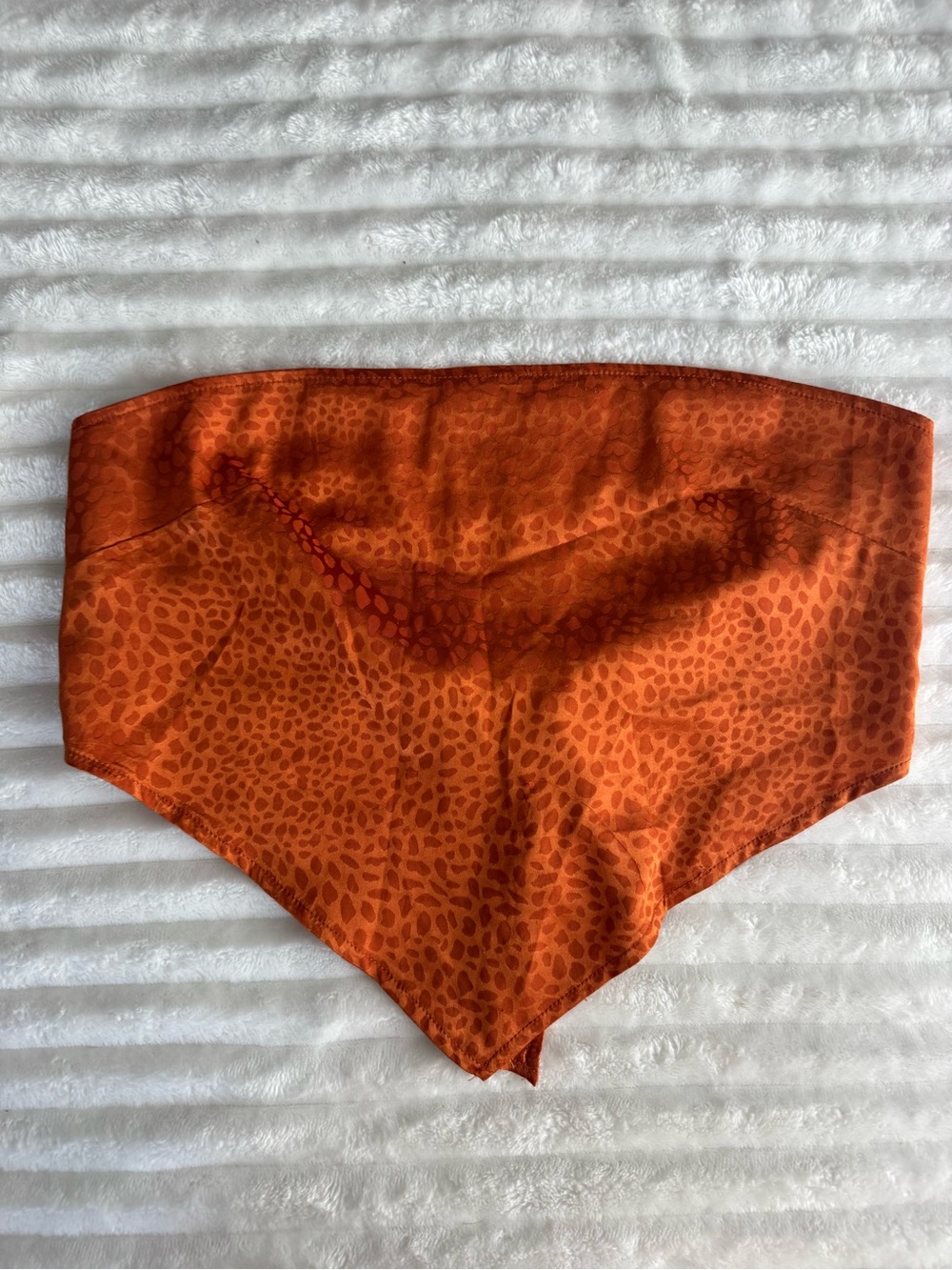 Orange Animal Print Bandana Top